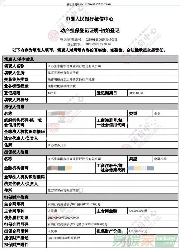 300萬元！張家港發(fā)放蘇州首單“碳權(quán)貸”